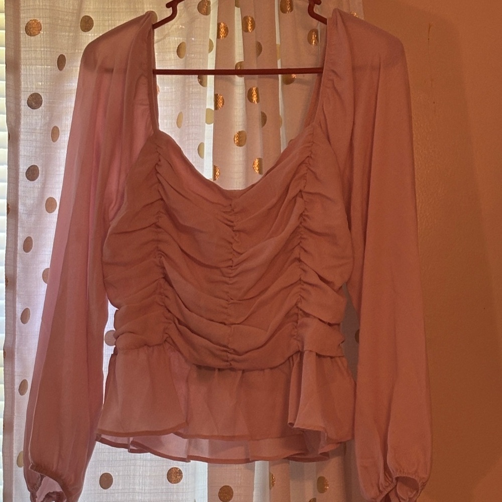 Marshalls Blush Ruched Blouse